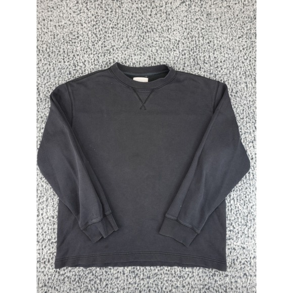 Everlane Other - Everlane‎ Crewneck Sweatshirt Mens L Black Classic V-Stitch Pullover Relaxed Fit